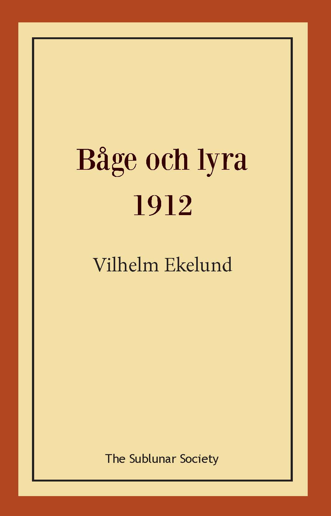 Omslag: Båge och lyra 1912