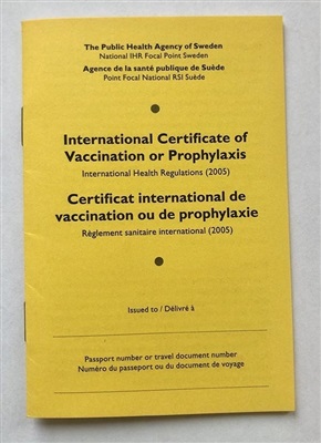 International Certificate of Vaccination or Prophylaxis – International Health Regulations (2005)