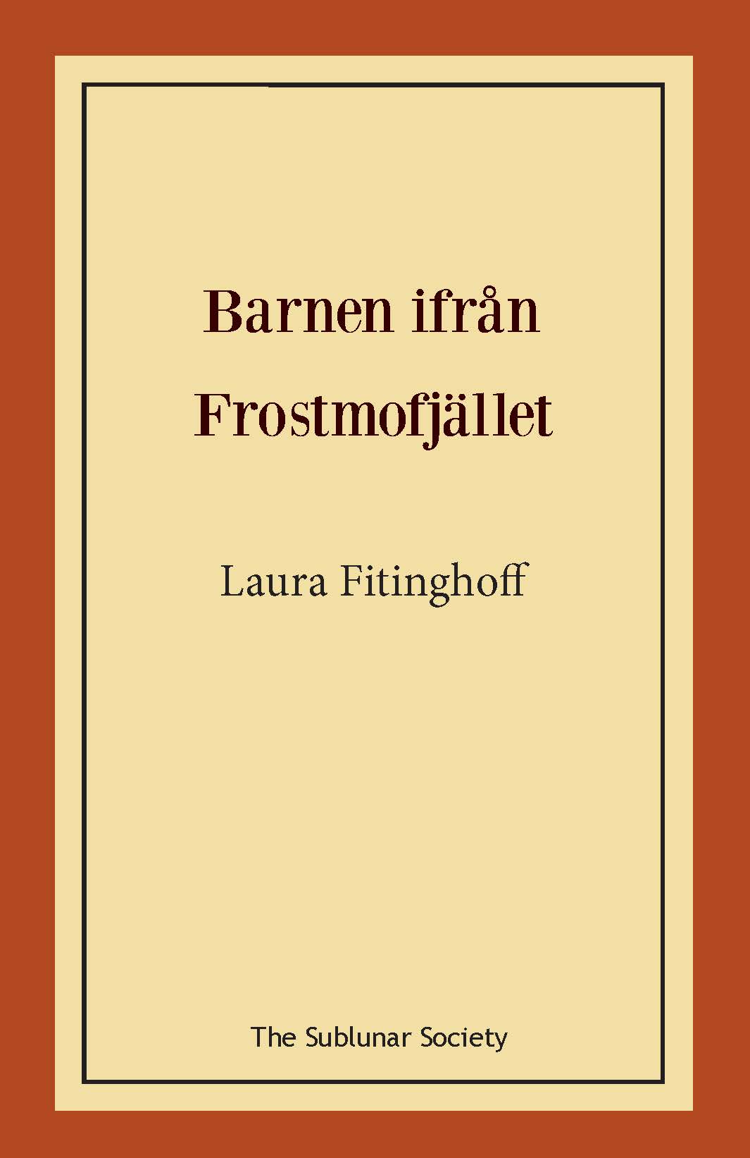 Omslag: Barnen ifrån Frostmofjället