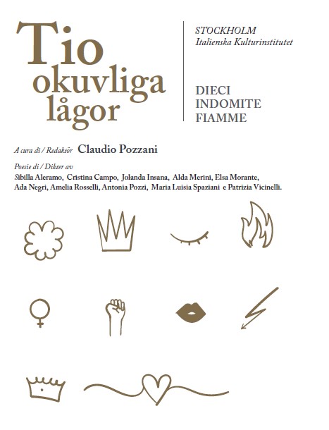 Omslag: Tio okuvliga lågor / Dieci indomite fiamme