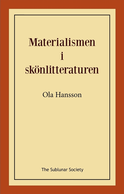 Omslag: Materialismen i skönlitteraturen